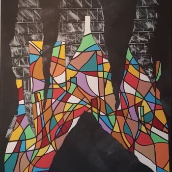 Painting titled "8-L'addiction-Déchi…" by Pascal Russi (PRussi), Original Artwork, Acrylic