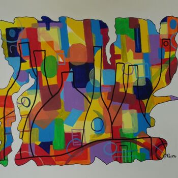 Malerei mit dem Titel "8. Addiction-Déchir…" von Pascal Russi (PRussi), Original-Kunstwerk, Acryl