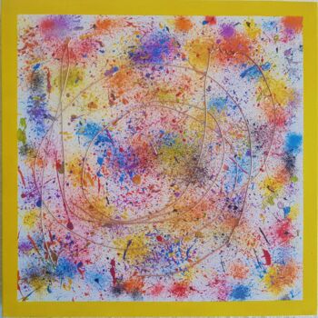 Painting titled "3 Virus 2020 et apr…" by Pascal Russi (PRussi), Original Artwork, Acrylic
