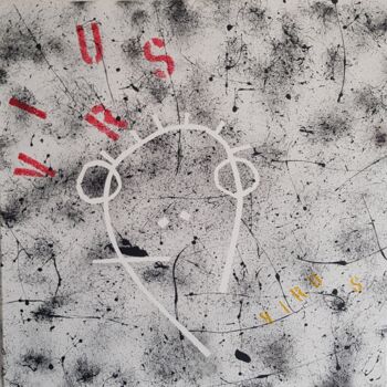 Painting titled "1. Virus 2020 et ap…" by Pascal Russi (PRussi), Original Artwork, Acrylic