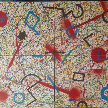 Painting titled "1-Sans titre. 4 x 4…" by Pascal Russi (PRussi), Original Artwork, Acrylic