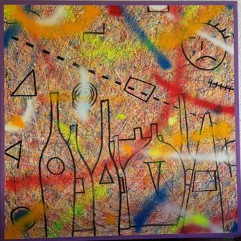 Painting titled "4-Confinement 2021…" by Pascal Russi (PRussi), Original Artwork, Acrylic