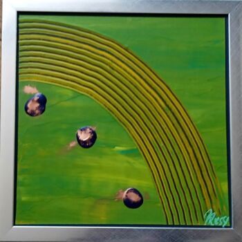 Painting titled "Eclats 2" by Pascal Russi (PRussi), Original Artwork, Acrylic Mounted on Other rigid panel