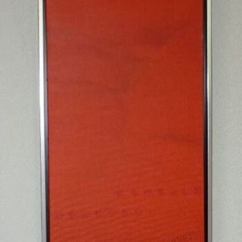 Painting titled "Composition rouge" by Pascal Russi (PRussi), Original Artwork, Oil