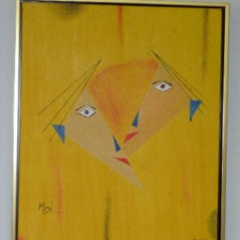 Painting titled "Moi" by Pascal Russi (PRussi), Original Artwork, Oil