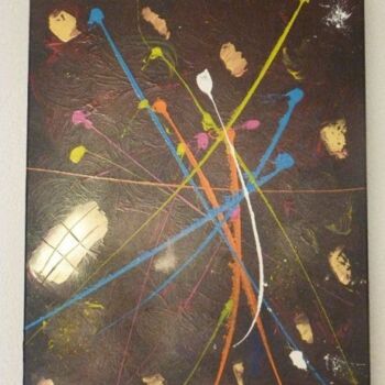 Painting titled "Les nuits festives,…" by Pascal Russi (PRussi), Original Artwork, Oil