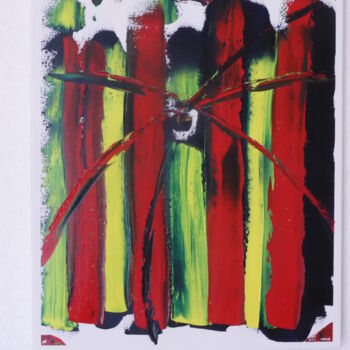 Painting titled "Abstraite 4" by Pascal Russi (PRussi), Original Artwork, Oil Mounted on Wood Stretcher frame