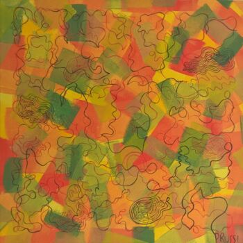 Painting titled "56,Les fantaisies e…" by Pascal Russi (PRussi), Original Artwork, Acrylic