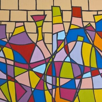 Painting titled "27.Les Carafes. La…" by Pascal Russi (PRussi), Original Artwork, Acrylic