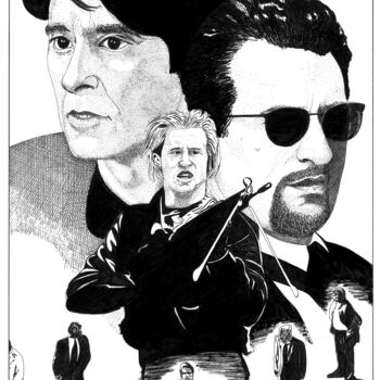 "De Niro, Pacino, Ki…" başlıklı Resim Pascal Tavarner tarafından, Orijinal sanat, Mürekkep