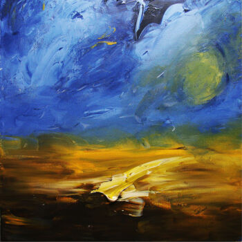 Malerei mit dem Titel "Clair de lune" von Pascal Thomas, Original-Kunstwerk, Acryl