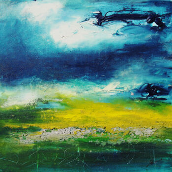 Pittura intitolato "Terra - Verda" da Pascal Thomas, Opera d'arte originale, Acrilico