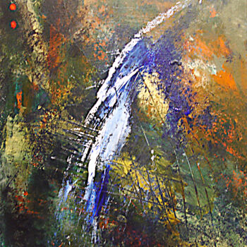 Malerei mit dem Titel "Scarification" von Pascal Thomas, Original-Kunstwerk, Acryl