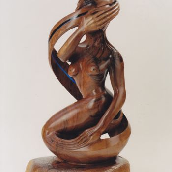 Скульптура под названием "SIRELLA" - Pascal Vaussanvin, Подлинное произведение искусства, Дерево