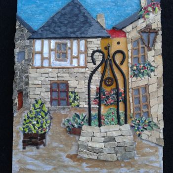 "Rochefort-en-Terre…" başlıklı Heykel Nadine Danis tarafından, Orijinal sanat, Mozaik