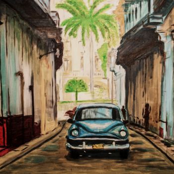 Schilderij getiteld "Cuba" door Pascal Dewyn, Origineel Kunstwerk, Acryl