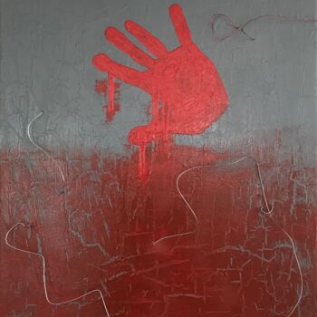 Schilderij getiteld "Donne-moi ta main e…" door Pascale De Iudicibus, Origineel Kunstwerk, Acryl Gemonteerd op Frame voor ho…