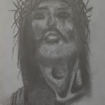 Peinture intitulée "Jésus" par Pascale De Iudicibus, Œuvre d'art originale, Crayon