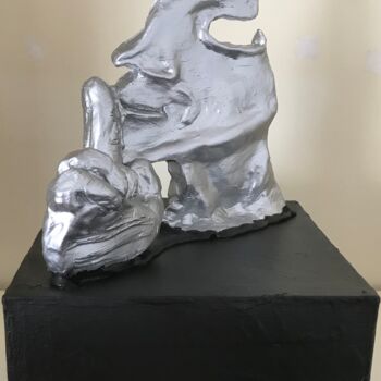 Sculpture intitulée "Écoutez le silence" par Pascale De Iudicibus, Œuvre d'art originale, Terre cuite