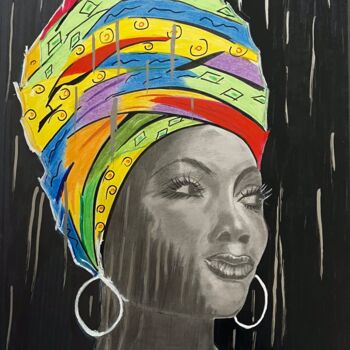 Рисунок под названием "I Love Africa" - Pascale Scheip, Подлинное произведение искусства, Графит