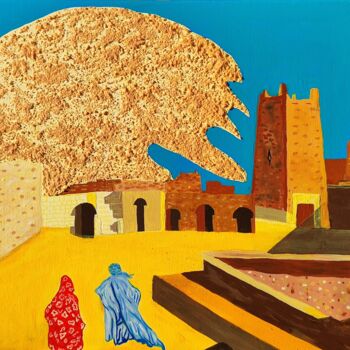 Pittura intitolato "Silted up Sahara ;S…" da Plm, Opera d'arte originale, Acrilico