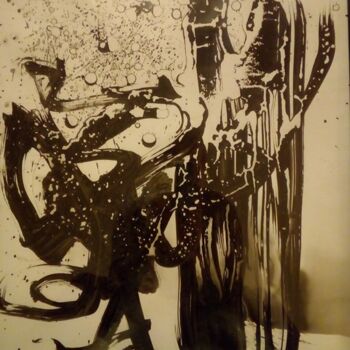 Картина под названием "EVOLUTION 2" - Pascale Paule Joly, Подлинное произведение искусства, Чернила