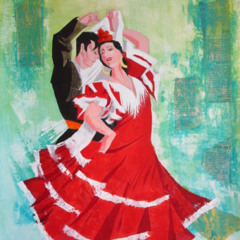 Painting titled "Sévilla" by Pascale Rodriguez, Original Artwork, Acrylic