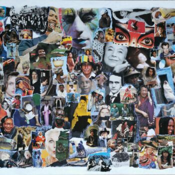 Collages intitulée "Every day, Every pe…" par Pascale Rodriguez, Œuvre d'art originale, Acrylique