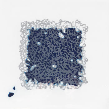 Prenten & gravures getiteld "argent sur bleu de…" door Pascale Aurignac, Origineel Kunstwerk, Ets