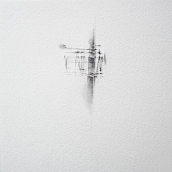 Dessin intitulée "jour 74 - 09.01.2012" par Pascale Aurignac, Œuvre d'art originale, Graphite