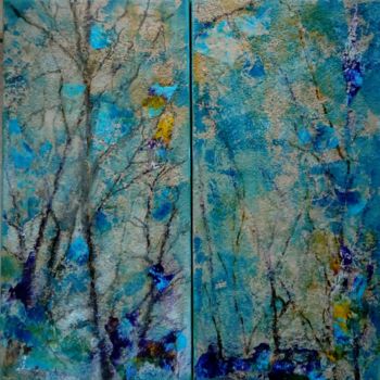 Painting titled "reflets-d'eau 4" by Pascale Garnier, Original Artwork