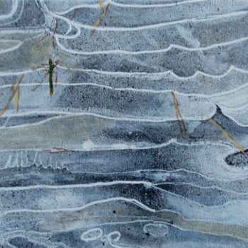 Peinture intitulée "sous la glace 4" par Pascale Garnier, Œuvre d'art originale