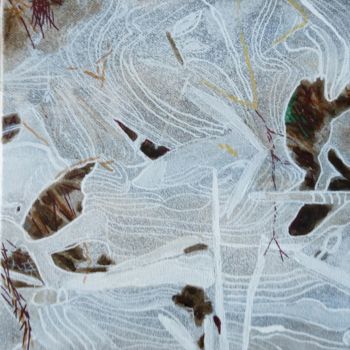 Peinture intitulée "sous la glace 5" par Pascale Garnier, Œuvre d'art originale