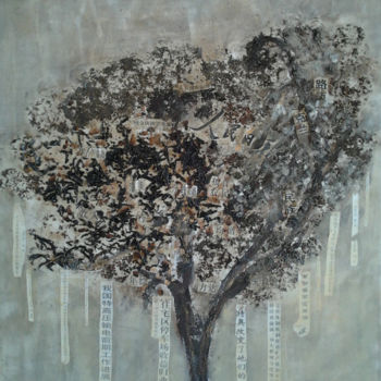 Painting titled "Arbres à palabres 2" by Pascale Garnier, Original Artwork