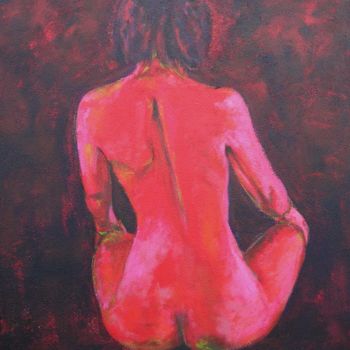 Painting titled "boudeuse" by Pascale Garnier, Original Artwork