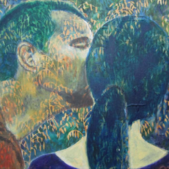 Painting titled "kissme7" by Pascale Garnier, Original Artwork