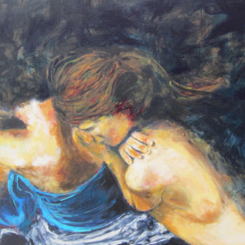 Painting titled "sommeil3" by Pascale Garnier, Original Artwork