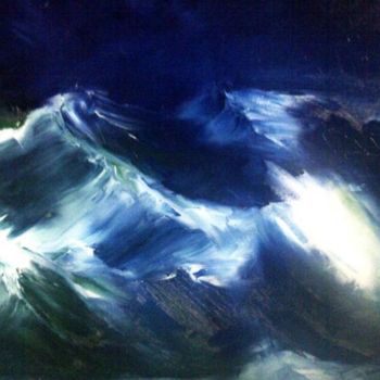 Painting titled "La vague bleue" by Pascale Gonzales, Original Artwork