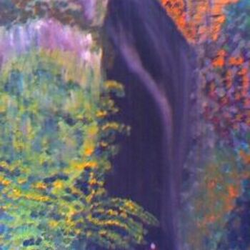 Painting titled "La grotte" by Pascale Kleinberg, Original Artwork, Oil