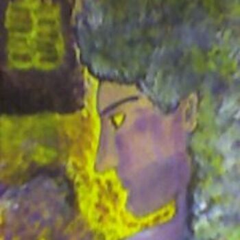 Painting titled "la femme qui regarde" by Pascale Kleinberg, Original Artwork, Oil