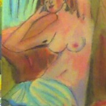 Painting titled "la femme lassive ,h…" by Pascale Kleinberg, Original Artwork, Oil