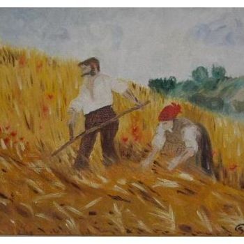 Peinture intitulée "La récolte, a vendr…" par Pascale Sublet, Œuvre d'art originale