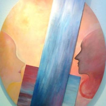 Peinture intitulée "AMOUR" par Pascal Peter Lautric, Œuvre d'art originale, Huile