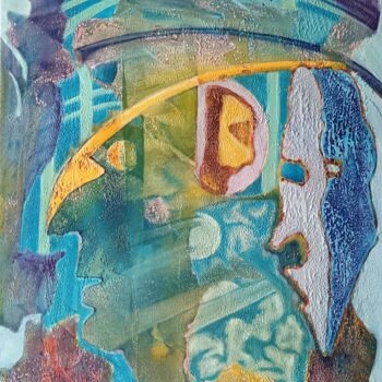 Pintura titulada "L'égyptien." por Pascal Jourd'Heuil, Obra de arte original, Acrílico Montado en Bastidor de camilla de mad…