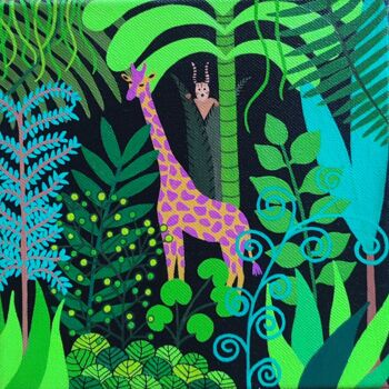 Painting titled "Amazonia (série 2)" by Pascale Renault, Original Artwork, Acrylic