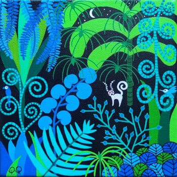 Painting titled "Amazonia (série 3)" by Pascale Renault, Original Artwork, Acrylic