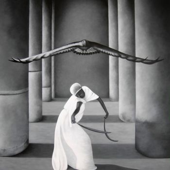 Pintura titulada "Sagesse et pouvoir…" por Pascale Renault, Obra de arte original, Acrílico