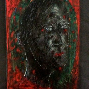 Painting titled "Visage" by Pascal, Original Artwork, Oil
