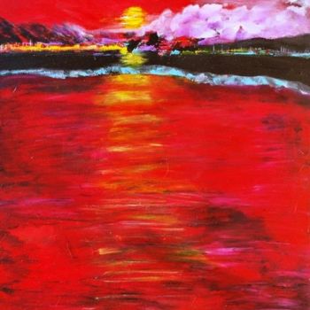 Peinture intitulée "Mare rossa" par Pascal Orsi, Œuvre d'art originale