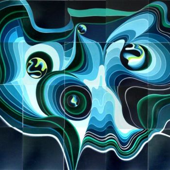 Pintura titulada "Waves" por Pascal Roy, Obra de arte original, Oleo